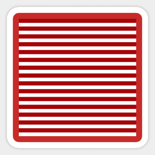 Classic Stripes - Red + White Sticker